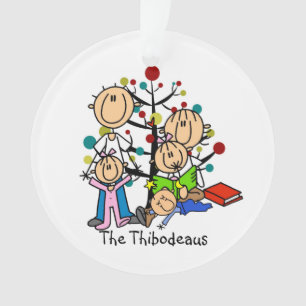 Stick Figure Parents, Enfants Acrylique Ornement