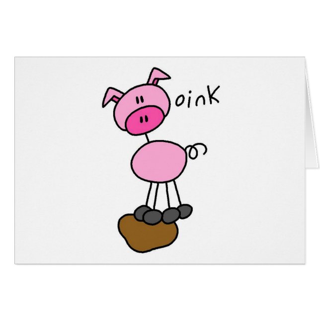 Stick Figure Pig Tshirts and Gifts (Front Horizontal)