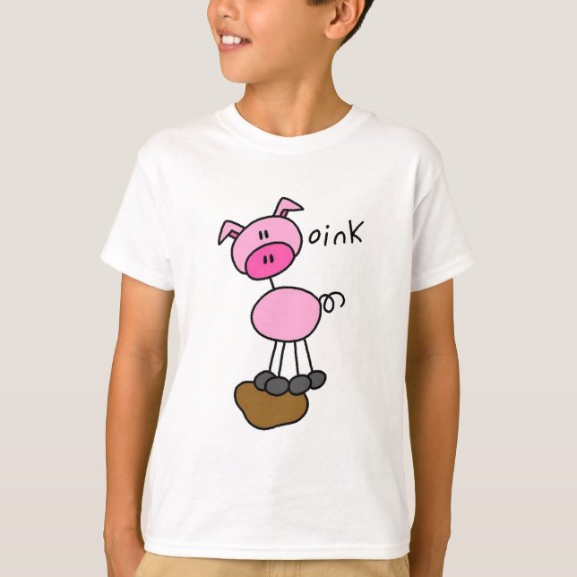 Stick Figure Pig Tshirts and Gifts (Front)