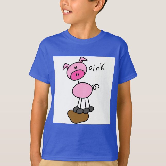 Stick Figure Pig Tshirts and Gifts (Front)