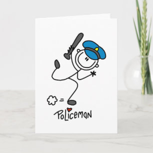 Stick Figure Police Officer Card