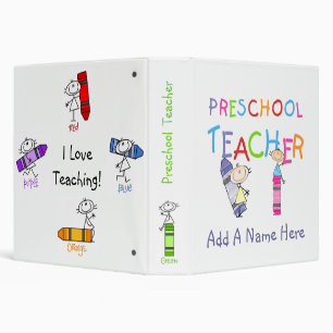 Stick Figure Preschool Teacher Binder