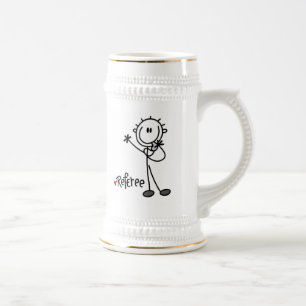 Stick Figure Referee T-shirts and Gifts Beer Stein