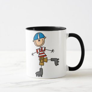 Stick Figure Roller Skating Mug
