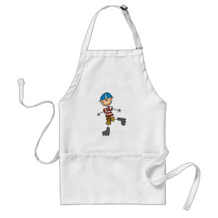 Stick Figure Roller Skating Standard Apron