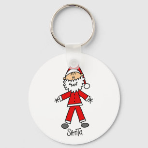 Stick Figure Santa Claus Tshirts and Gifts Keychain