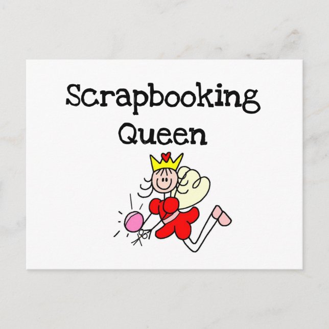 Stick Figure Scrapbook Queen Tshirts and Gifts Postcard (Front)