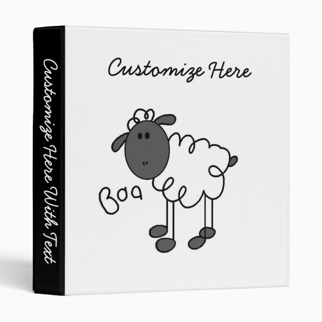 Stick Figure Sheep T-shirts and Gifts Binder (Front/Spine)