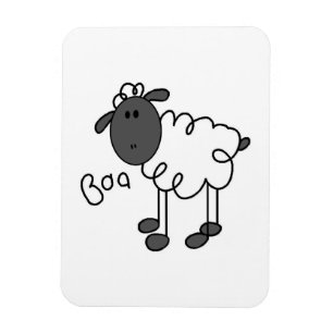 Stick Figure Sheep T-shirts and Gifts Magnet
