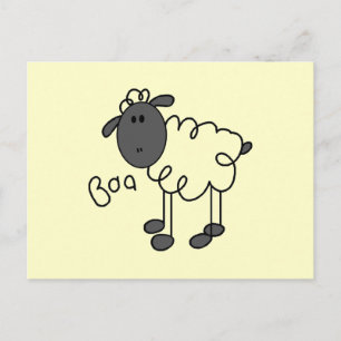 Stick Figure Sheep T-shirts and Gifts Postcard