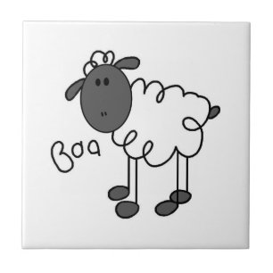 Stick Figure Sheep T-shirts and Gifts Tile