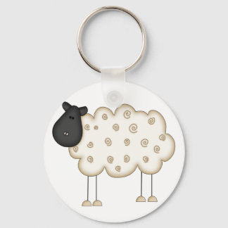 Stick Figure Sheep tshirts and Gifts Keychain