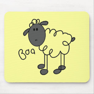 Stick Figure Sheep Tshirts and Gifts Mouse Pad