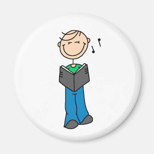 Stick Figure Sing Magnet (Front)