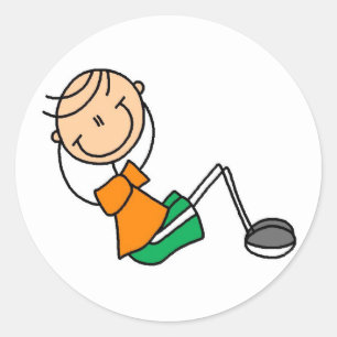 Stick Figure Sit Ups Sticker