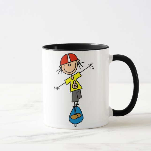 Stick Figure Skateboarder Mug (Right)