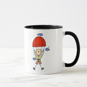 Stick Figure Sky Diver Tshirts and Gifts Mug