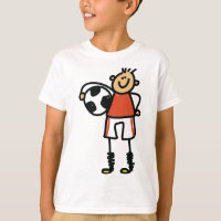 Stick Figure Soccer Boy Football Player