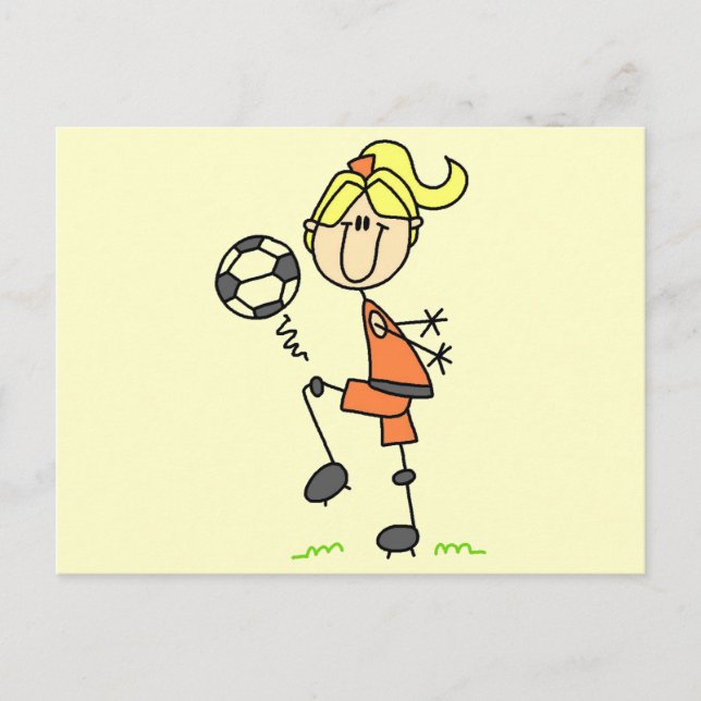 Stick Figure Soccer Tshirts and Gifts Postcard (Front)