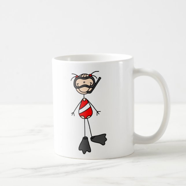 Stick Figure Swimming Mug (Right)