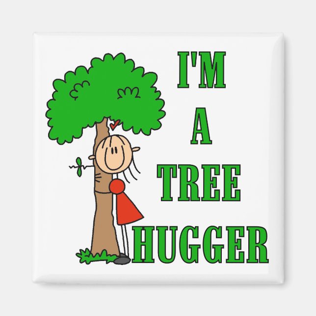Stick Figure Tree Hugger T-shirts and Gifts Magnet (Front)