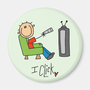 Stick Figure TV Clicker Magnet