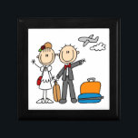 Stick Figure Wedding Honeymoon T-shirts and Gifts Gift Box<br><div class="desc">Stick Figure Wedding Honeymooners T-shirts,  mugs,  cards,  stickers,  magnets,  tote bags,  keepsakes,  keychains,  placemats,  binders,  and more featuring a stick figure bride and groom who are embarking on their honeymoon after being married!</div>