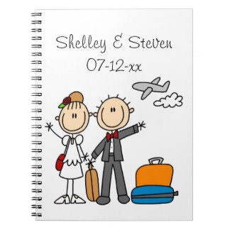 Stick Figure Wedding Honeymoon T-shirts and Gifts Notebook