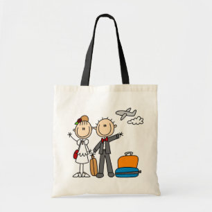 Stick Figure Wedding Honeymoon T-shirts and Gifts Tote Bag