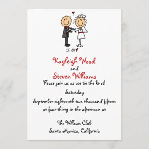 Stick Figure Wedding Invitation