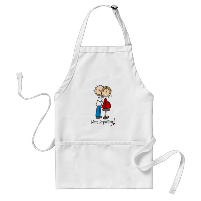 Stick Figure We're Expecting Standard Apron (Front)