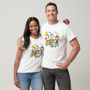 Stick Figures Family Beach Fun T-Shirt