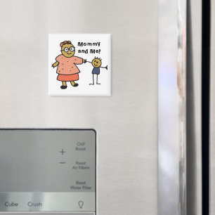 Stick Figures of Mother and Child for Mother's Day Magnet