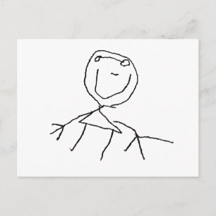 Stick Figures Postcard