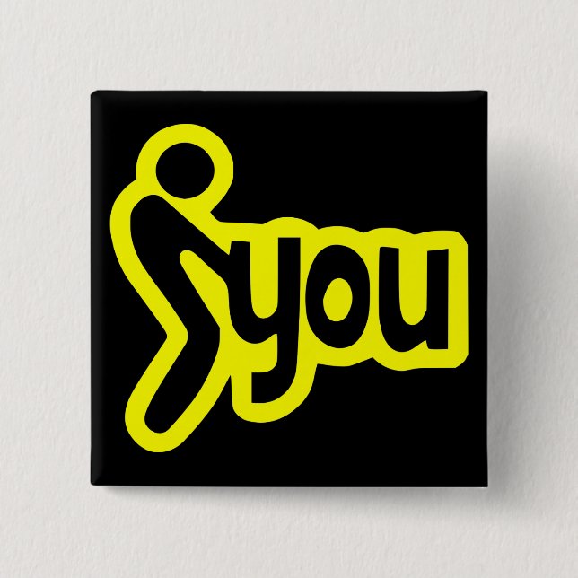 Stick Fing Screw You  #USAPatriotGraphics  © 2 Inch Square Button (Front)