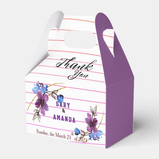 Stick From Purple   Favor Box (Back Side)