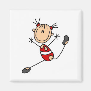 Stick Girl Gymnast Tshirts and Gifts Magnet