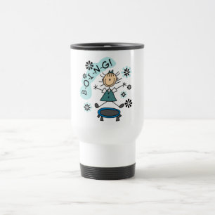 Stick Girl on Trampoline T-shirts and Gifts Travel Mug
