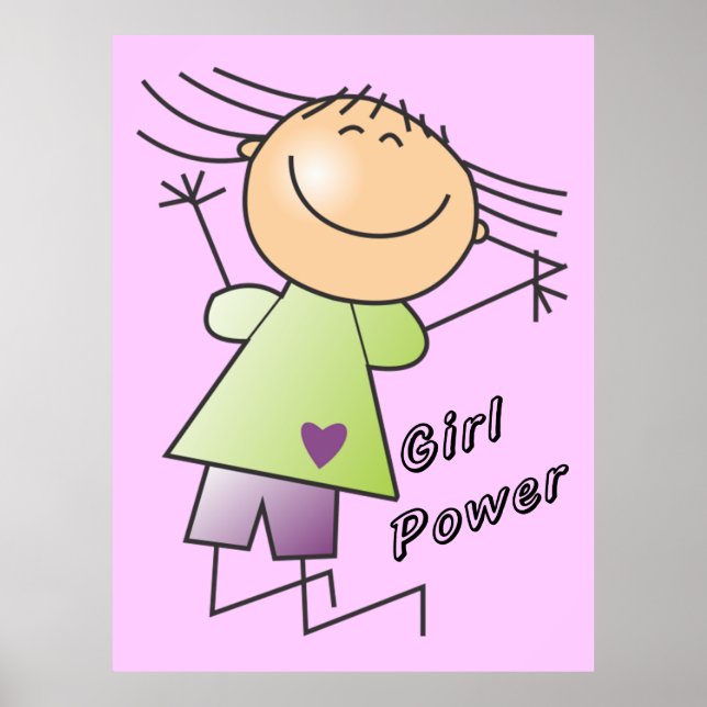 stick girl power poster (Front)