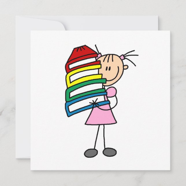 Stick Girl With Books (Front)