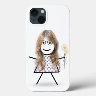 Stick Girl with Daisies  iPhone 13 Case