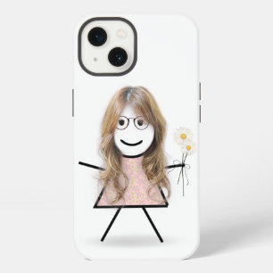 Stick Girl with Daisies iPhone 13 Case