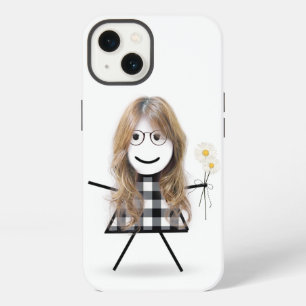Stick Girl with Daisies iPhone 13 Case