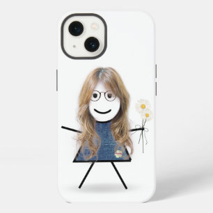 Stick Girl with Daisies iPhone 13 Case