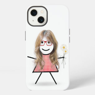 Stick Girl with Daisies iPhone 13 Case