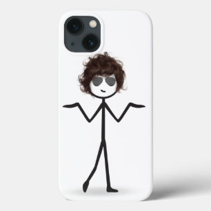 Stick Girl With Sunglasses and Hair  iPhone 13 Case