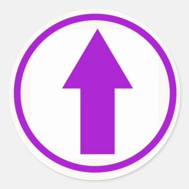 Stick it to the influence - Purple Classic Round Sticker (Front)