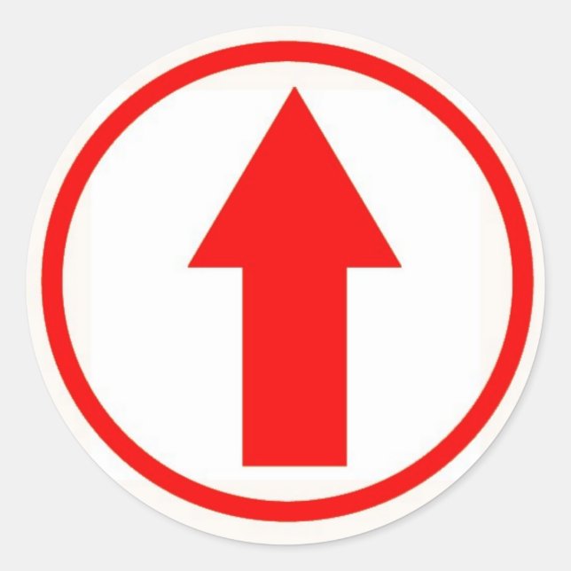 Stick it to the influence - Red Classic Round Sticker (Front)