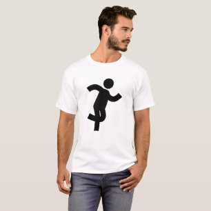 Stick minimaliste Figure Icon T-shirt Homme de cou