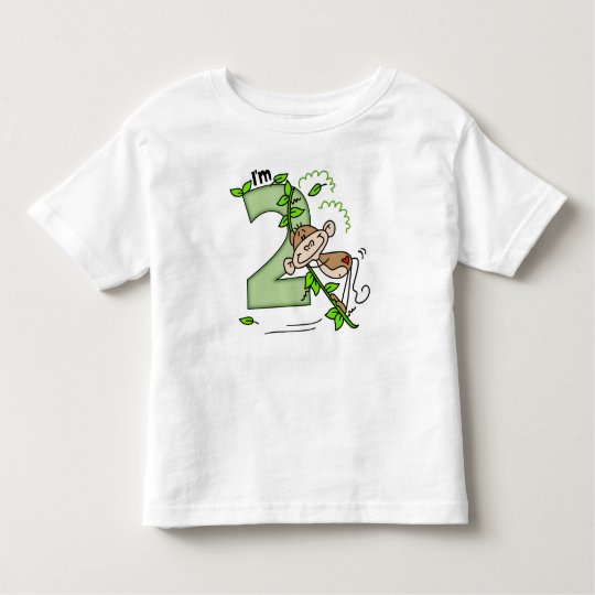 Stick Monkey Swing 2nd Birthday Toddler T-shirt
